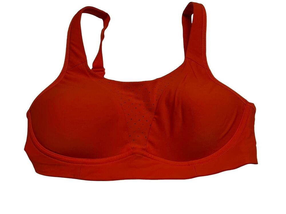 Lululemon Run Times High Support Sports Bra Size 34C Orange